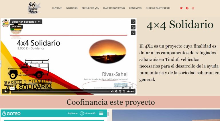 Nueva web de 4x4 Solidario